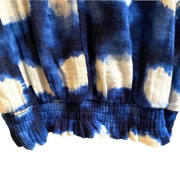 ANTHROPOLOGIE x PORRIDGE Ines BOHO Peasant Smocked Gauzy Cotton Tie Dye size M - Picture 8 of 11